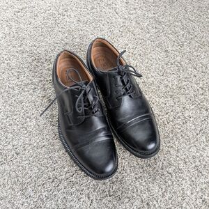 George Men's Black Leather Dress Shoes